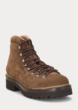 Botas Ralph Lauren Darrow de camurça de bezerro masculinas marrons