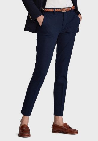 Calça alfaiataria Ralph Lauren azul feminina
