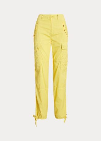 Calça cargo Ralph Lauren Featherweight Twill até o tornozelo feminina amarela