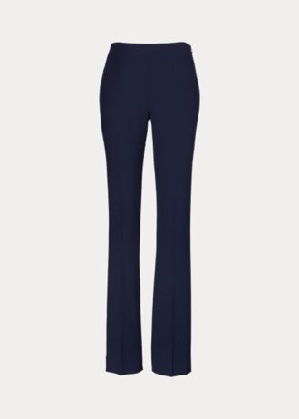 Calça de lã elástica Ralph Lauren Alandra azul-marinho feminina