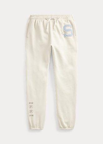Calça de moletom de lã Ralph Lauren The Spelman Collection feminina creme