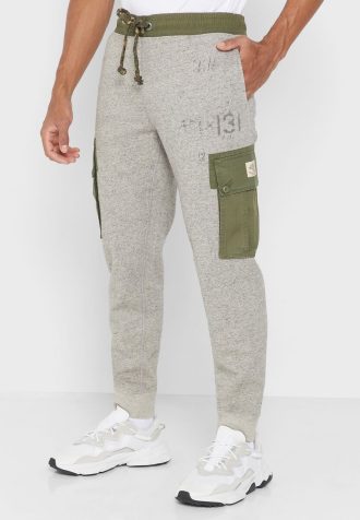 Calça de moletom estampada Ralph Lauren cinza masculina