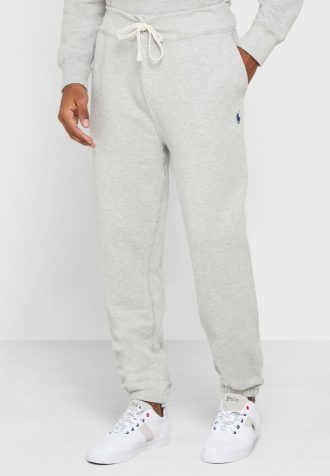 Calça de moletom Ralph Lauren cinza com cordão para homens