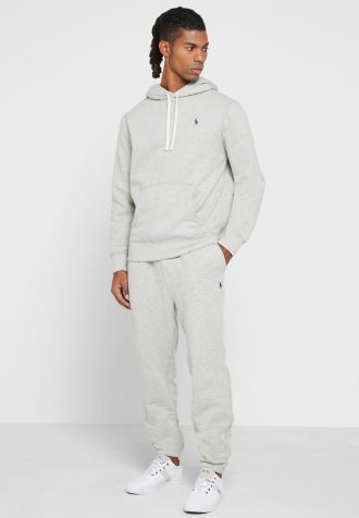 Calça de moletom Ralph Lauren cinza com cordão para homens