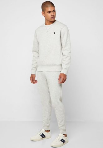 Calça de moletom Ralph Lauren Essential Cuffed Masculina Cinza