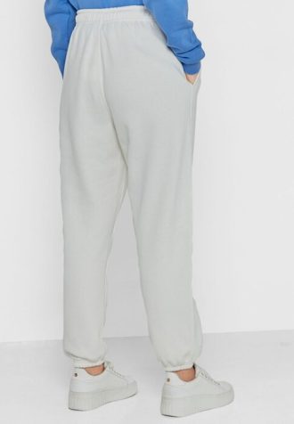 Calça de moletom Ralph Lauren listrada lateral bege feminina
