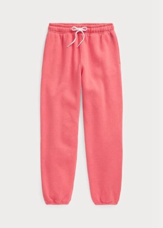 Calça esportiva feminina Ralph Lauren Fleece rosa
