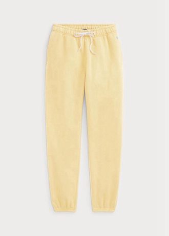 Calça esportiva Ralph Lauren Fleece amarela feminina