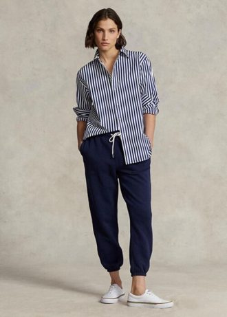Calça esportiva Ralph Lauren Fleece azul marinho feminina
