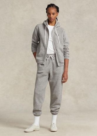 Calça esportiva Ralph Lauren Fleece cinza feminina