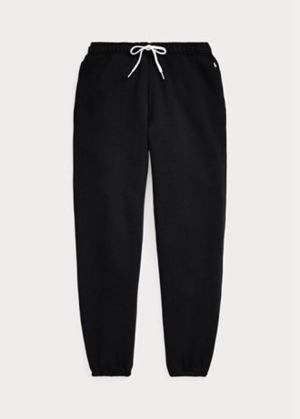 Calça esportiva Ralph Lauren Fleece feminina preta