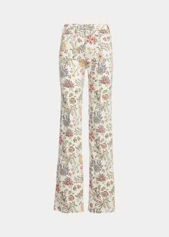 Calça jeans feminina Ralph Lauren com estampa floral Jenn Flare