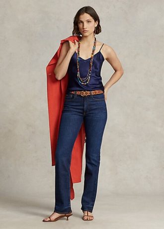 Calça jeans Ralph Lauren de cintura alta e corte reto Royal Women’s