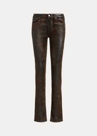 Calça Jeans Ralph Lauren Slim 160 Feminina Marrom