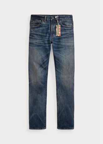 Calça Jeans Ralph Lauren Slim Fit Belgrade Masculina Azul