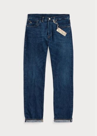 Calça jeans Ralph Lauren Slim Fit Eastridge Selvedge masculina azul