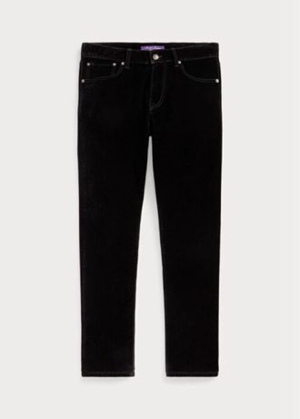 Calça jeans Ralph Lauren Slim Fit Stretch Velvet Masculina Preta