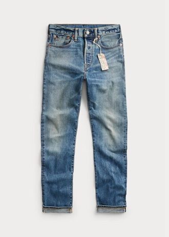 Calça jeans Ralph Lauren Stretch Vintage Straight Fit azul feminina