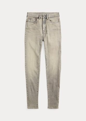 Calça jeans skinny alta e elástica Ralph Lauren cinza feminina
