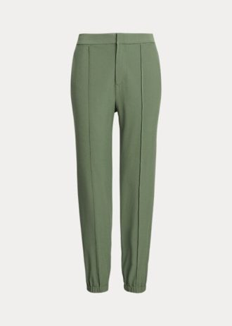 Calça jogger feminina Ralph Lauren verde com elasticidade em quatro direções