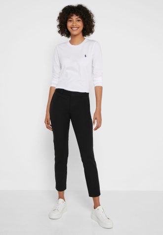 Calça Ralph Lauren de cintura alta feminina preta