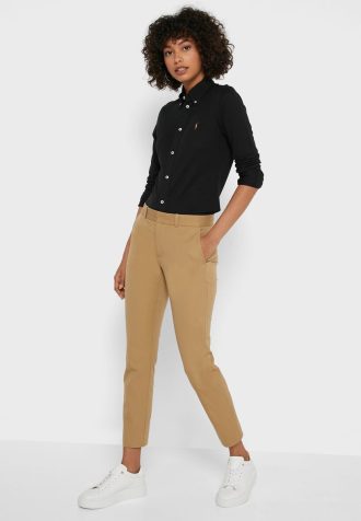 Calça Ralph Lauren Feminina Marrom Cintura Alta