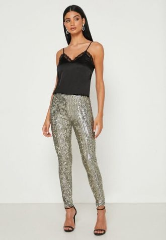 Calça Ralph Lauren Jersey Cinza Feminina