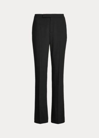 Calça Ralph Lauren Seth Stretch Wool Crepe Preta Feminina