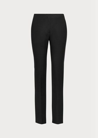 Calça Ralph Lauren Simone de lã virgem preta feminina