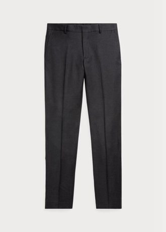 Calça Ralph Lauren Slim Fit Masculina Cinza de Sarja de Lã