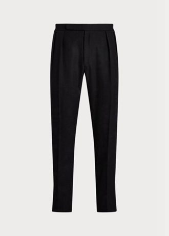 Calça smoking Ralph Lauren Gregory Barathea preta feita à mão para homens