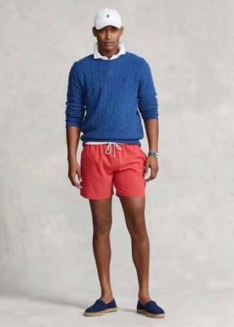 Calções de banho Ralph Lauren Traveller laranja para homem