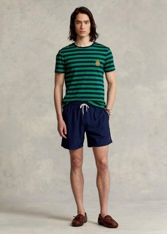 Calções de banho Ralph Lauren Traveller para homem azul-marinho