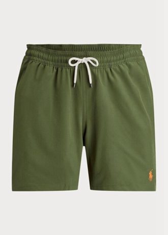 Calções de banho Ralph Lauren Traveller para homem, cor verde oliva