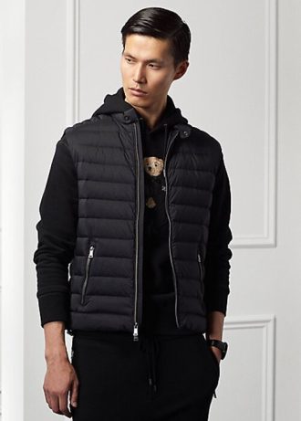 Camisa e jaqueta de camurça preta Ralph Lauren Otis masculina