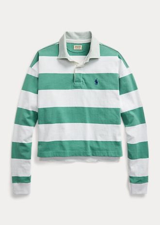 Camisas de rugby Ralph Lauren listradas verdes femininas