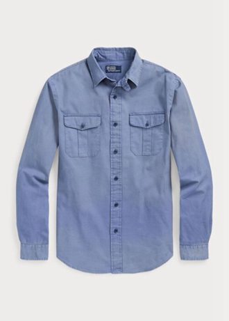 Camisas de trabalho chino Ralph Lauren Classic Fit azul masculinas