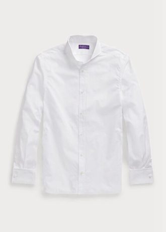 Camisas formais Ralph Lauren Keaton Popeline brancas masculinas