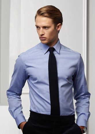 Camisas formais Ralph Lauren masculinas azuis de ponta a ponta