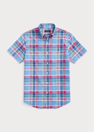 Camisas Oxford xadrez personalizadas Ralph Lauren multicoloridas masculinas