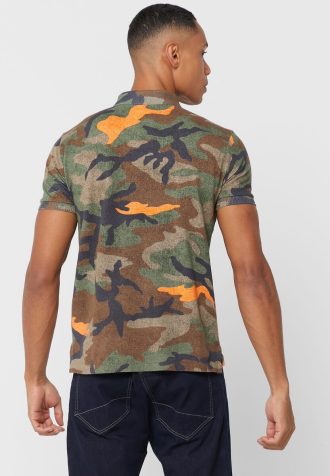 Camisas polo camufladas Ralph Lauren masculinas multicoloridas