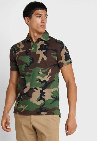 Camisas polo masculinas estampadas Ralph Lauren multicoloridas