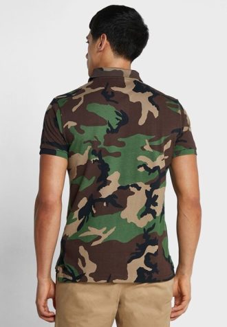 Camisas polo masculinas estampadas Ralph Lauren multicoloridas