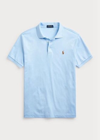 Camisas polo masculinas Ralph Lauren personalizadas de corte slim em algodão macio