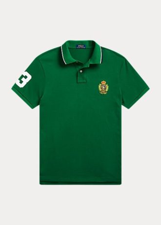 Camisas polo Ralph Lauren Classic Fit Crest Mesh Masculinas Verdes