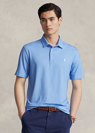 Camisas polo Ralph Lauren Classic Fit Performance Masculinas Azuis