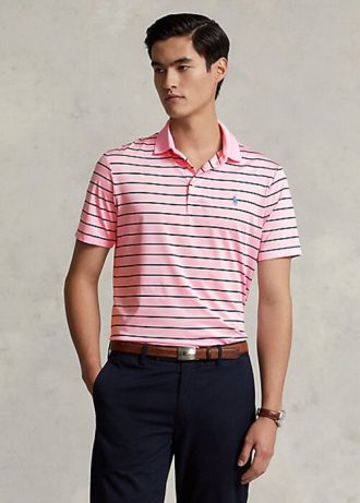 Camisas polo Ralph Lauren Classic Fit Performance masculinas rosa