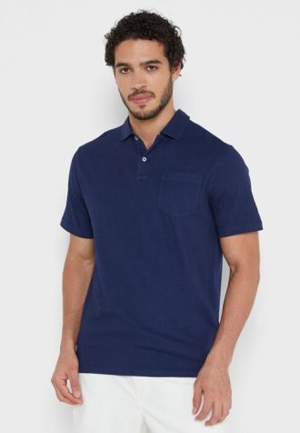 Camisas polo Ralph Lauren Essential masculinas azul-marinho