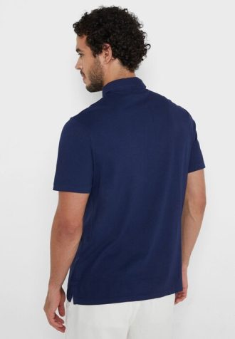 Camisas polo Ralph Lauren Essential masculinas azul-marinho