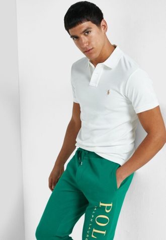 Camisas polo Ralph Lauren Essential masculinas brancas